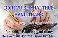 Phí dịch vụ làm kế toán, khai thuế